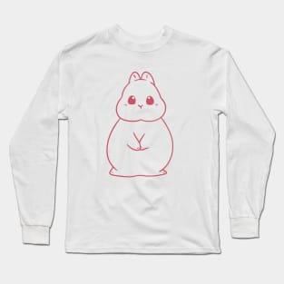 Sean Line Art Standing Rabbit | Bunniesmee Wedding Edition Long Sleeve T-Shirt